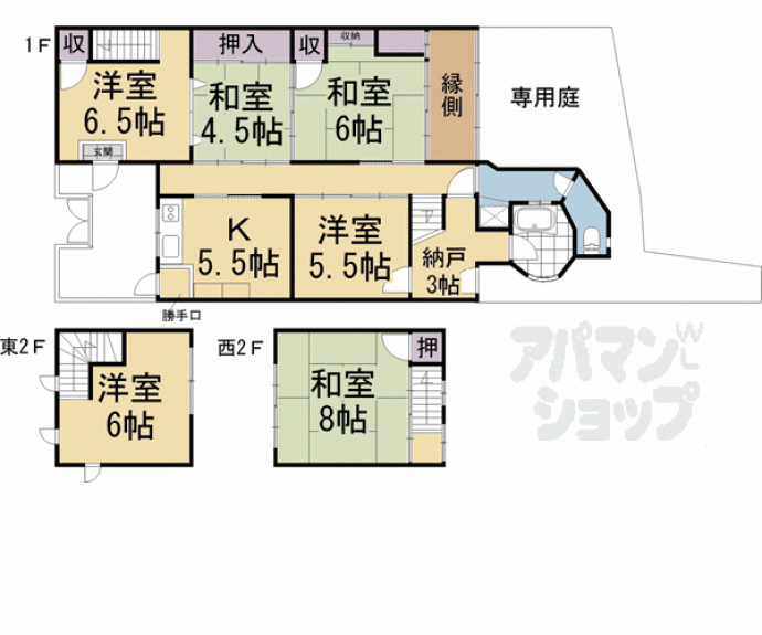 【下鴨松ノ木町貸家】間取