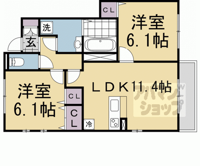 【ラヴィエール北白川】間取