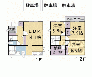【寺山台貸家】