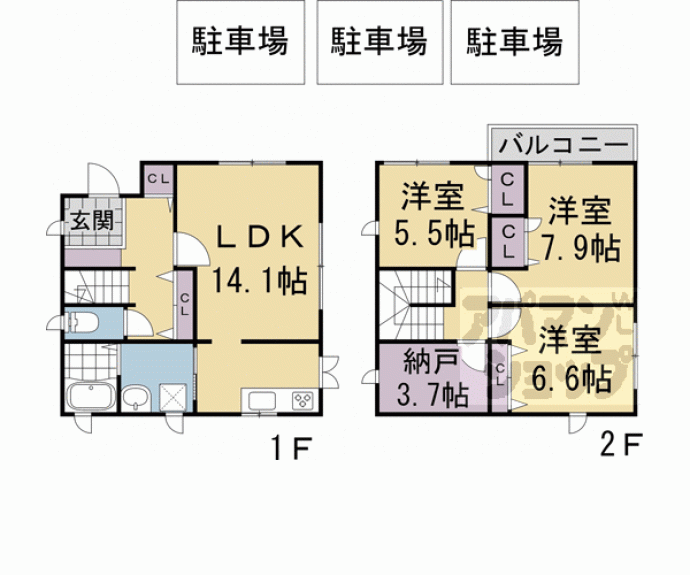 【寺山台貸家】間取