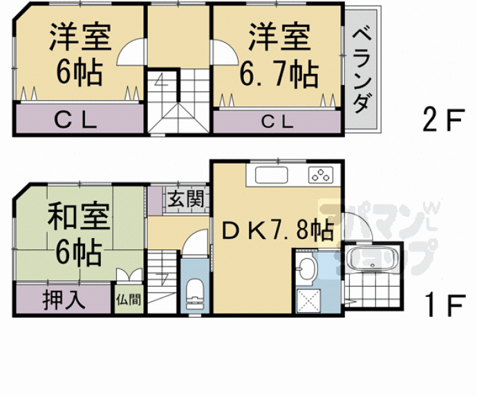 【鳥居前町貸家】間取