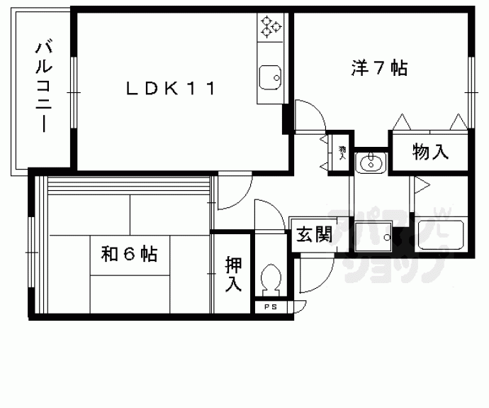 【プルミエール桂Ⅱ】間取