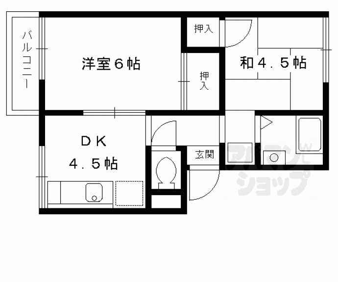 【プレジール桂】間取
