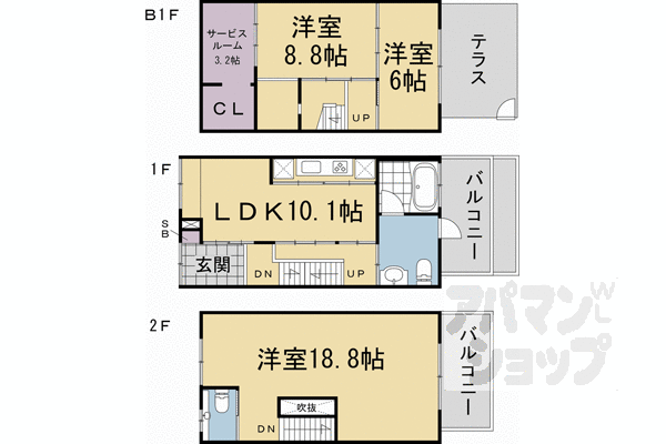 【吉田中大路町３４－１０９貸家】