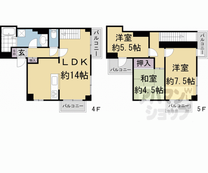 【メイゾン桂東】間取