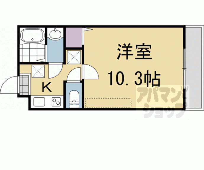 【フォルトゥーナ東寺町】間取