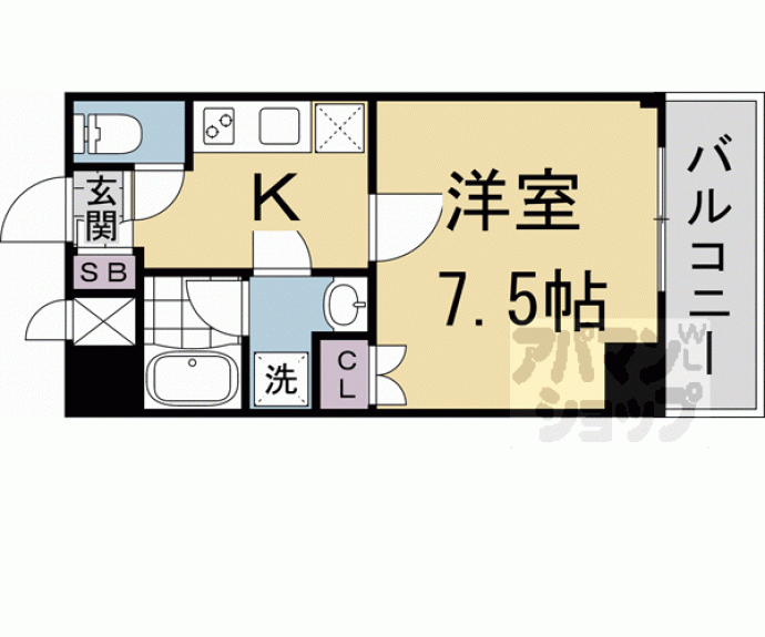 【ベラジオ雅び京都西京極】間取