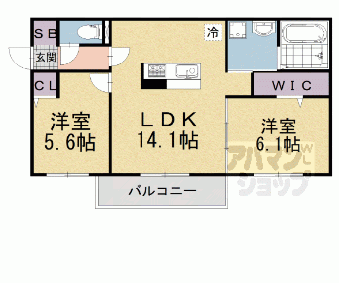 【ルーセント伏見稲荷】間取