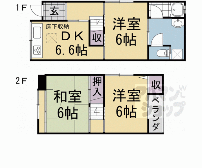 【東菱屋町貸家】間取