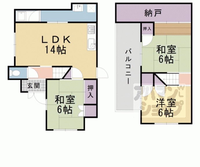 【井ノ内上印田貸家】間取