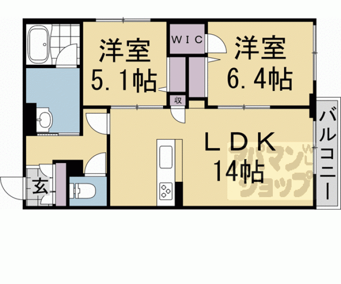【ローズフラットⅡ】間取
