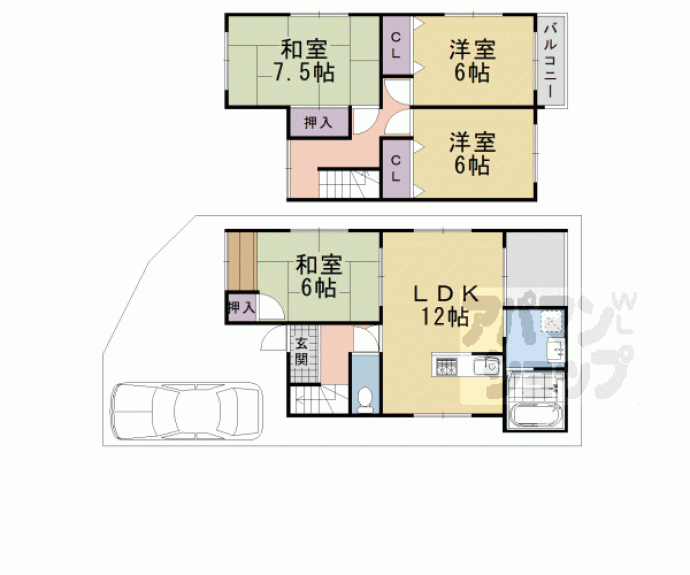 【大山崎円明寺大門脇貸家】間取