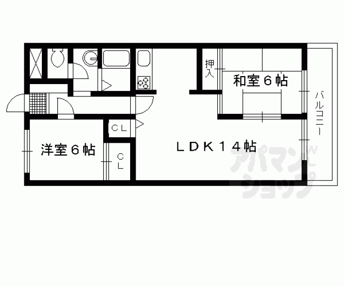 【レジデンス桂川】間取