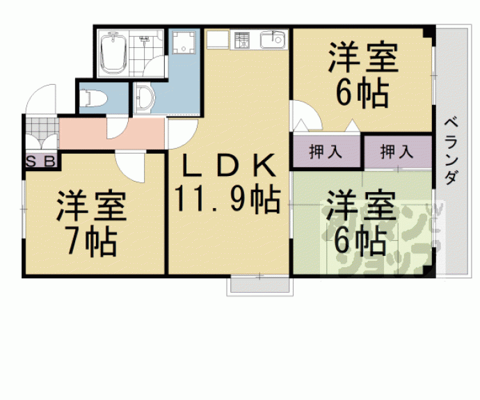 【ロイヤルハイツ高塚Ⅱ】間取