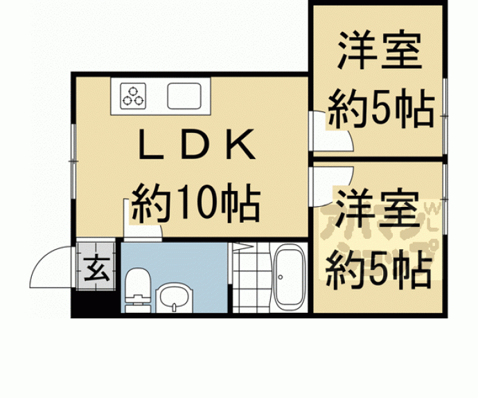 【南花ノ坊ハイツ】間取