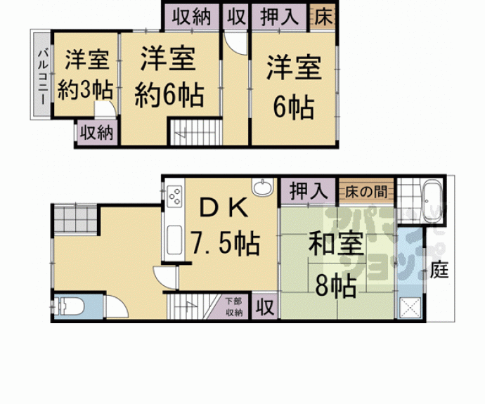 【上賀茂南大路町貸家】間取