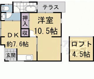 【深草大亀谷西寺町貸家】
