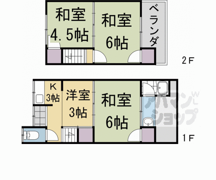【向島二ノ丸町貸家】間取