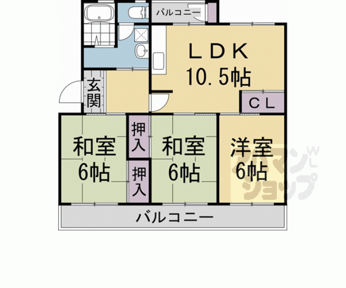 【醍醐上ノ山団地　Ｂ１棟】間取
