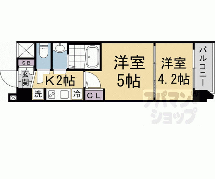【エステムコート京都二条】間取