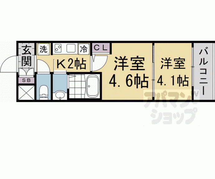 【エステムコート京都二条】間取