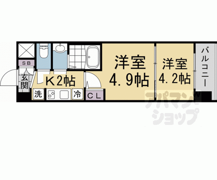 【エステムコート京都二条】間取