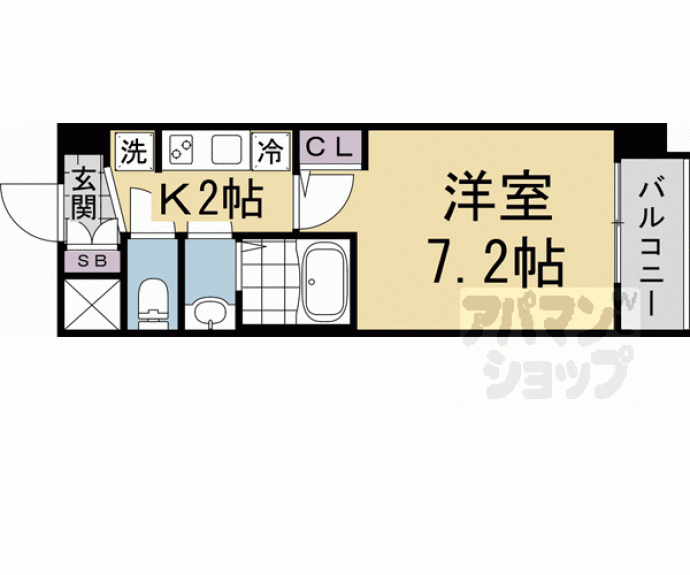 【エステムコート京都二条】間取