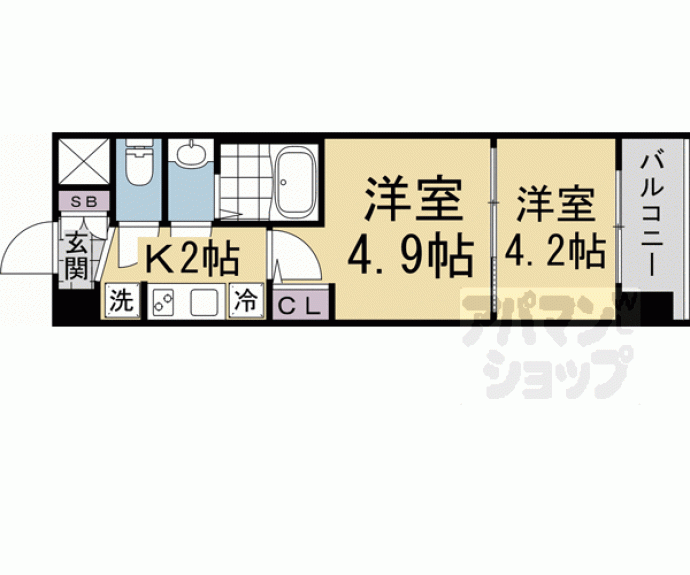 【エステムコート京都二条】間取