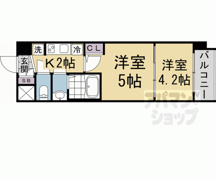【エステムコート京都二条】間取