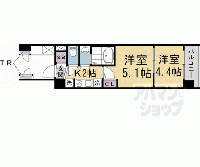 【エステムコート京都二条】間取