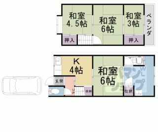 【東野中井ノ上町貸家】