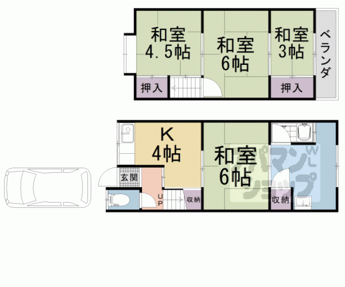 【東野中井ノ上町貸家】間取
