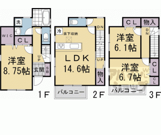 【田中玄京町９７－１０貸家】