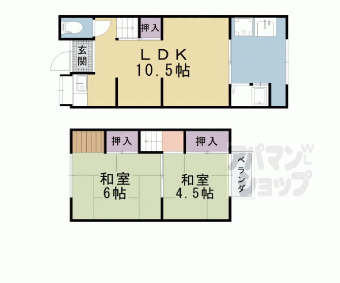 【四ノ宮小金塚貸家】間取