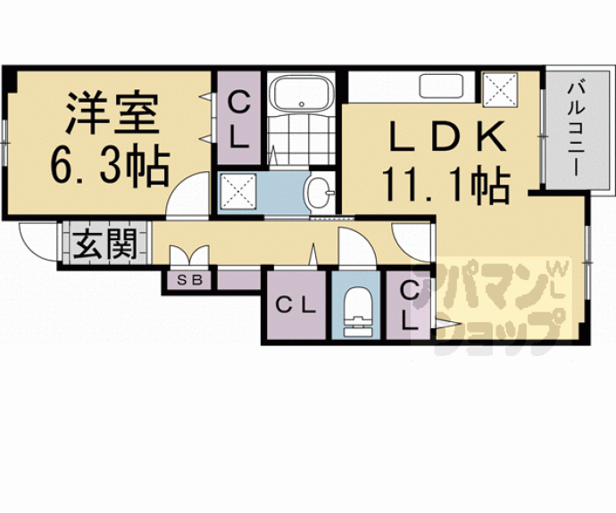 【ベルメゾン離宮】間取