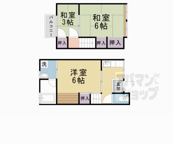 【四ノ宮行者谷貸家】間取