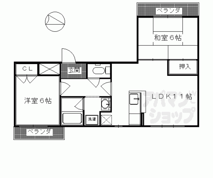 【プルーリオン奥ノ坊】間取