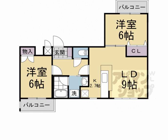 【プルーリオン奥ノ坊】間取