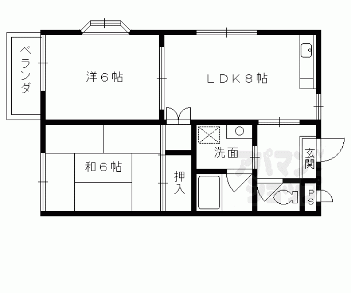 【第２松尾ハイツ】間取