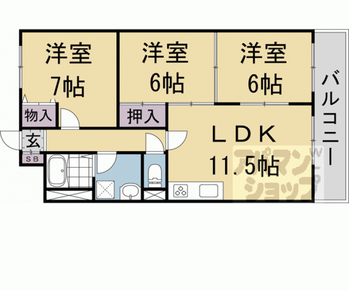 【メルヴェーユ桂】間取