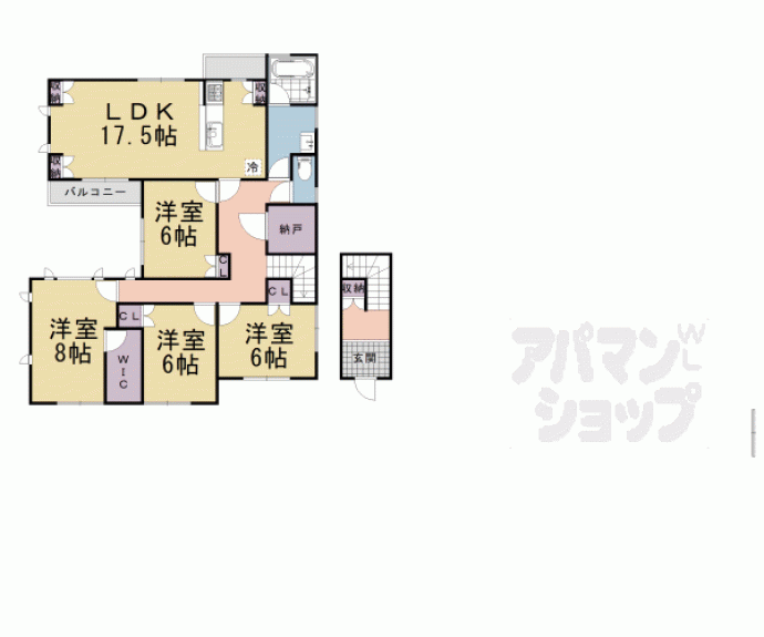 【桂市ノ前町貸家】間取