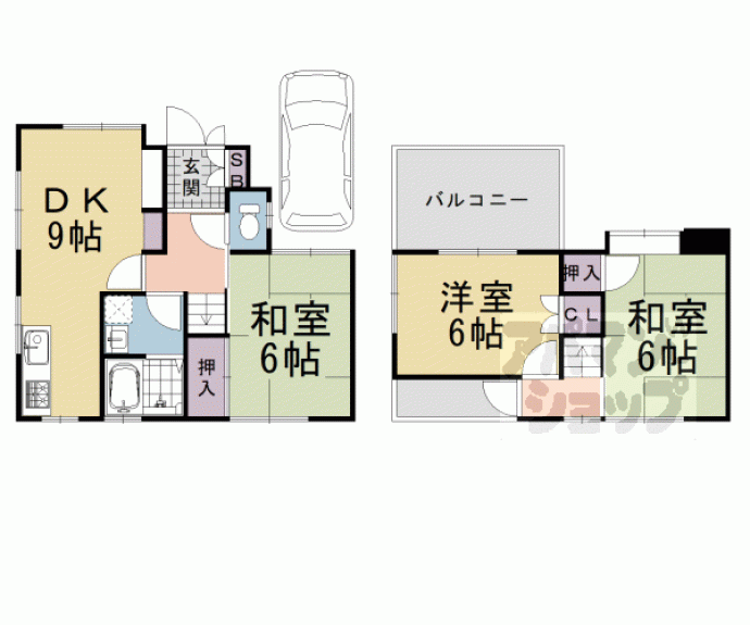 【円明寺夏目貸家】間取