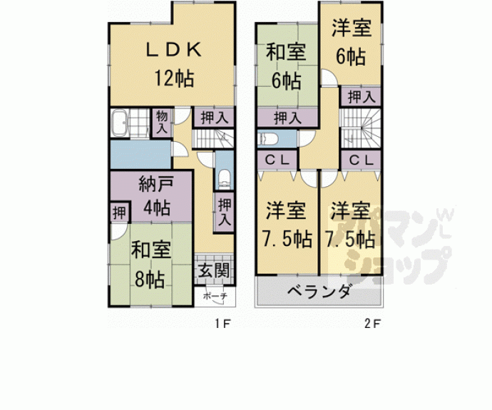 【西白梅町貸家３８－２】間取