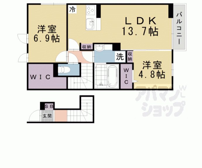 【メゾン　ソレイユ】間取