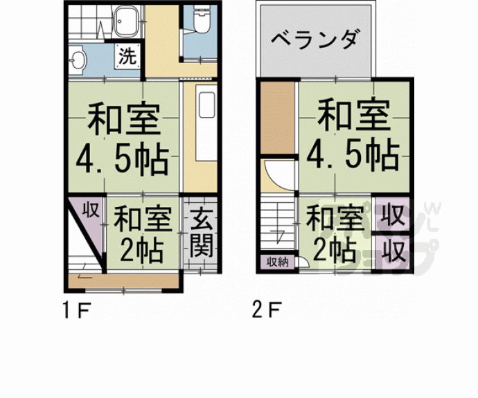【今熊野南日吉町１００－３貸家】間取