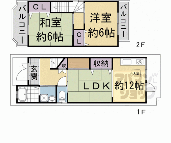 【小倉町南浦貸家】間取