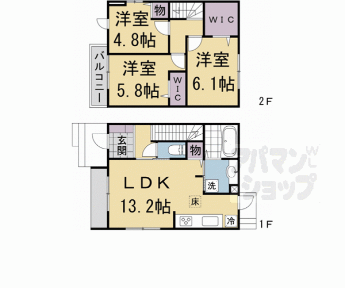 【仮称）Ｄ－ＲＯＯＭ京都市伏見区聚楽町】間取