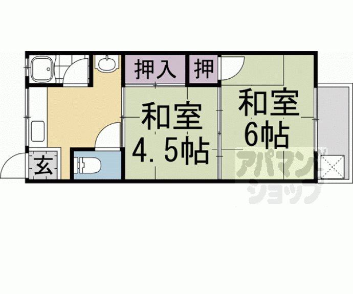 【北山田荘】間取