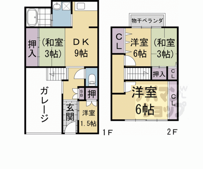 【荒神口貸家２２８－２】間取
