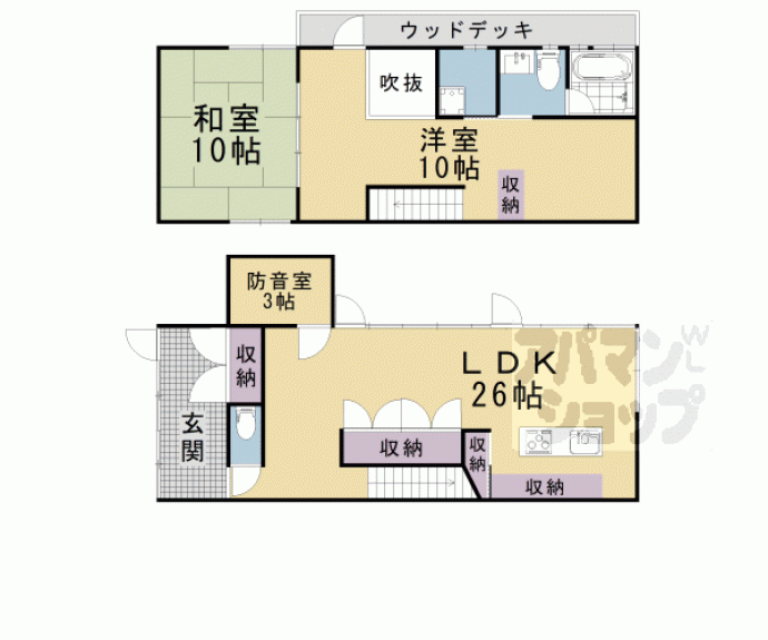 【山科区日ノ岡夷谷町戸建て】間取